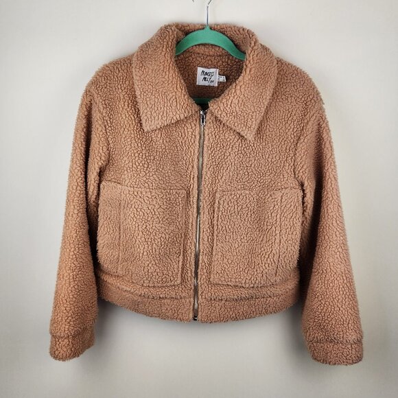 Princess Polly Doria Teddy Zip Jacket sz 4 - Picture 1 of 9